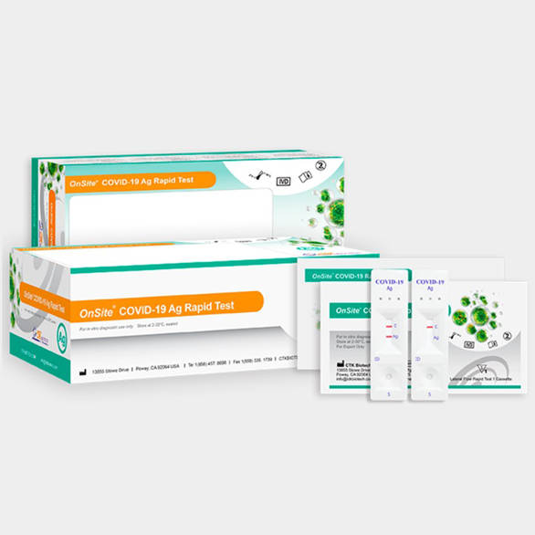 Covid 19 test box and content packs