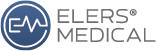 Sinise ja halliga Elers Medical logo