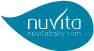 Sinisel taustal valge Nuvita logo