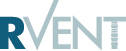 Sinise ja halliga RVent logo