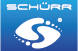 Sinise ja valgega Schürr logo